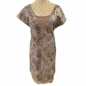 Free People Shattered Glass Mesh Sheath Dress